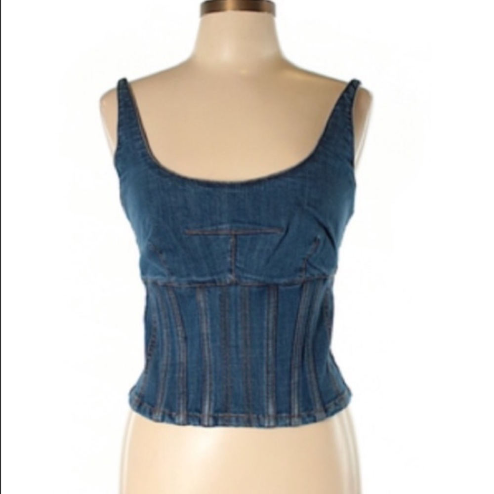 Anthropologie Maeve Denim Bustier